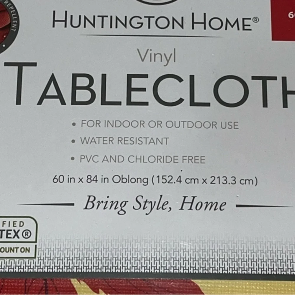 Huntington Home Fall Vinyl Tablecloth‎ 60in x 84 in Oblong